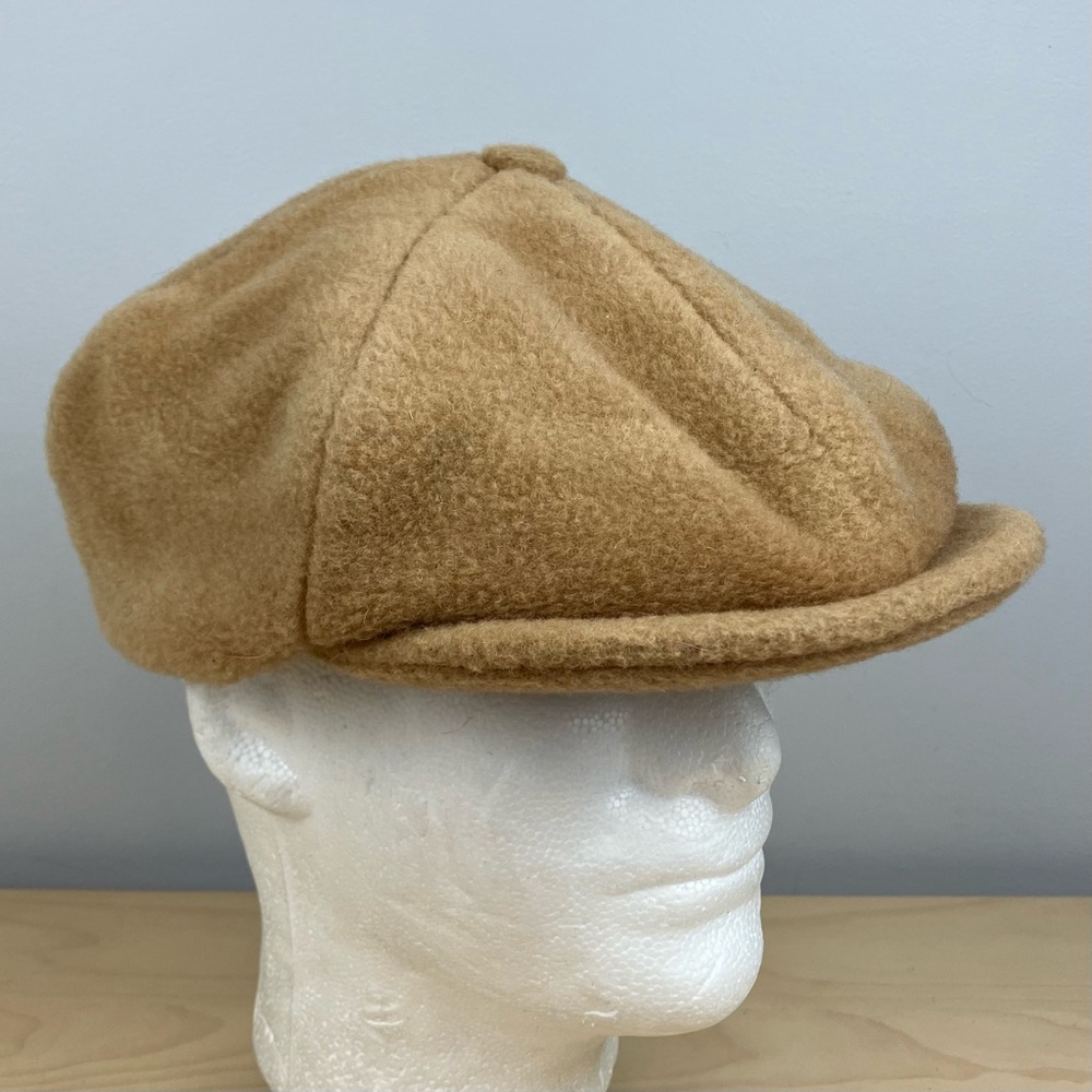 Vintage Polo Ralph Lauren 100% Camel Hair Newsboy Cap Great Britain Size 7 3/8
